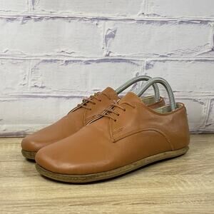Aintap Brown Leather Dress Oxford Handmade In Turkey Women's 40 US 8.5 Barefoot